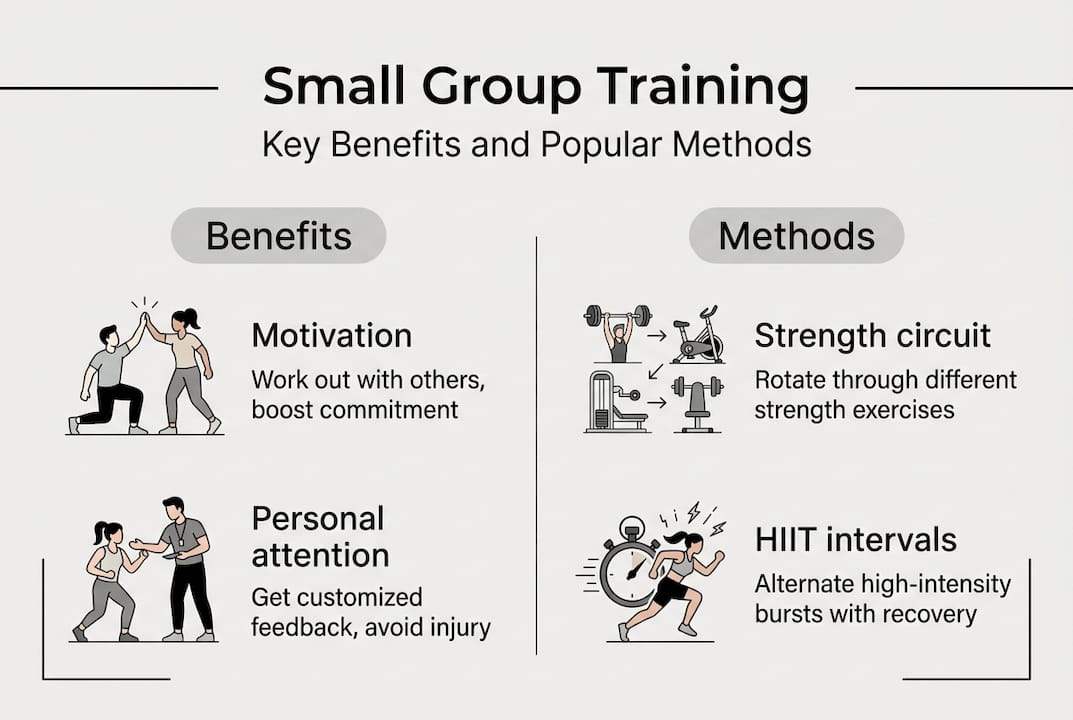 Infographic outlining small group training benefits